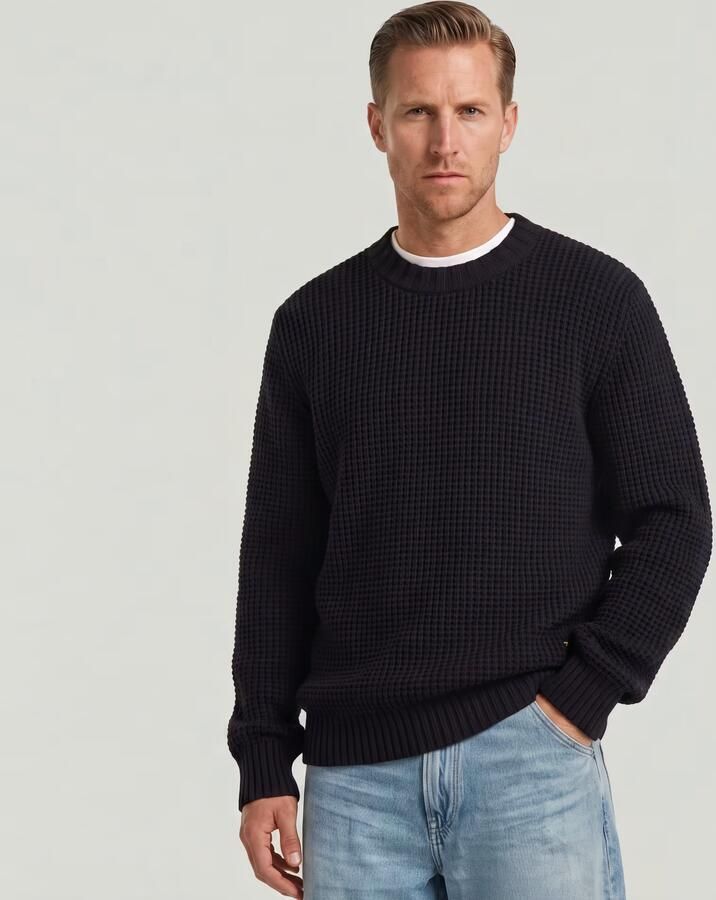 G-Star RAW Gebreide trui Chunky Knit in regular fit met ronde hals - Foto 6