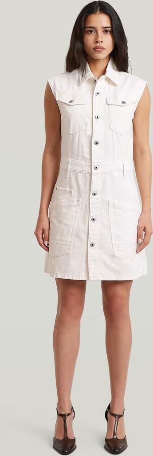 G-Star RAW Cinch Jurk Wit Dames