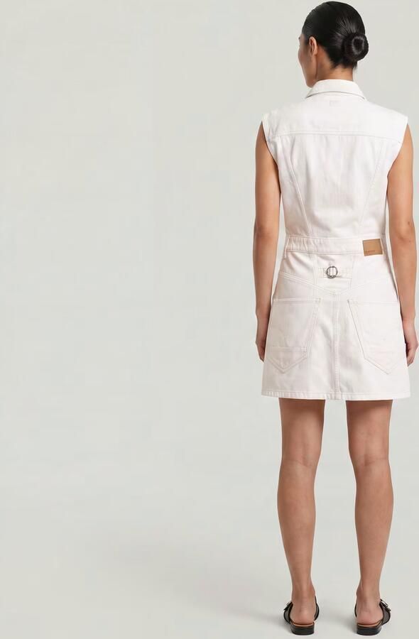 G-Star RAW Cinch Jurk Wit Dames - Foto 6