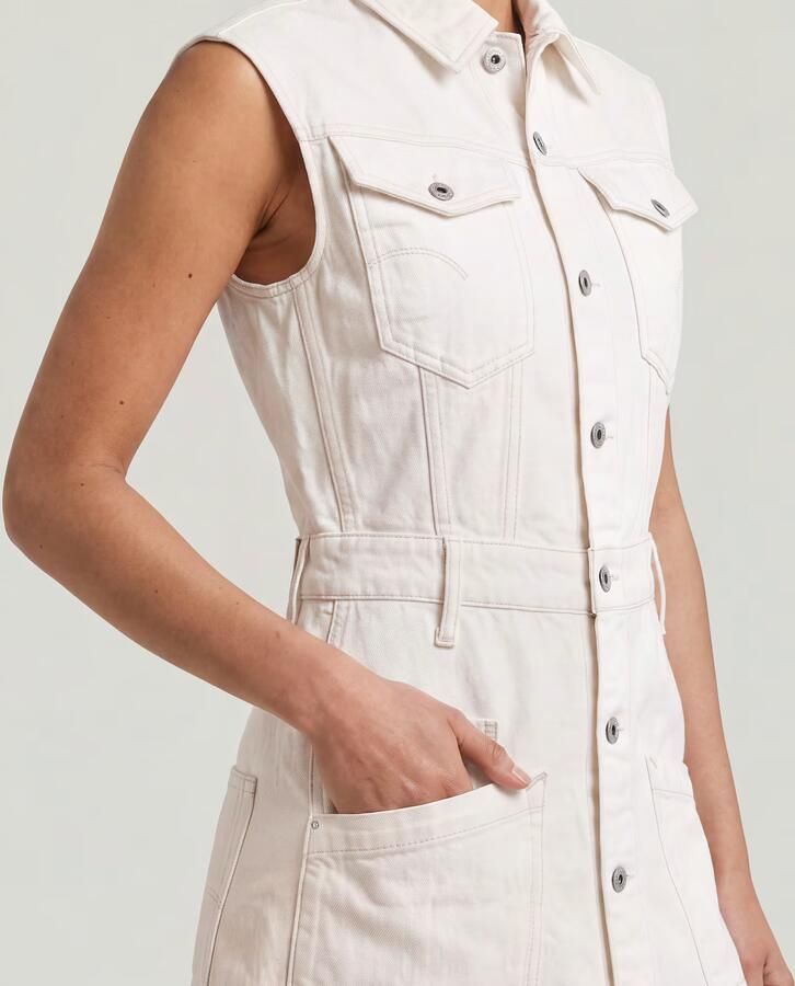 G-Star RAW Cinch Jurk Wit Dames - Foto 5