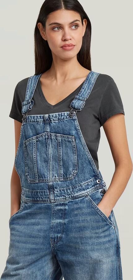 G-Star RAW Cinch Wide Tuinbroek Donkerblauw Dames - Foto 6