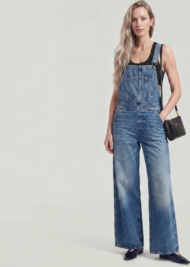 G-Star RAW Cinch Wide Tuinbroek Donkerblauw Dames - Foto 5