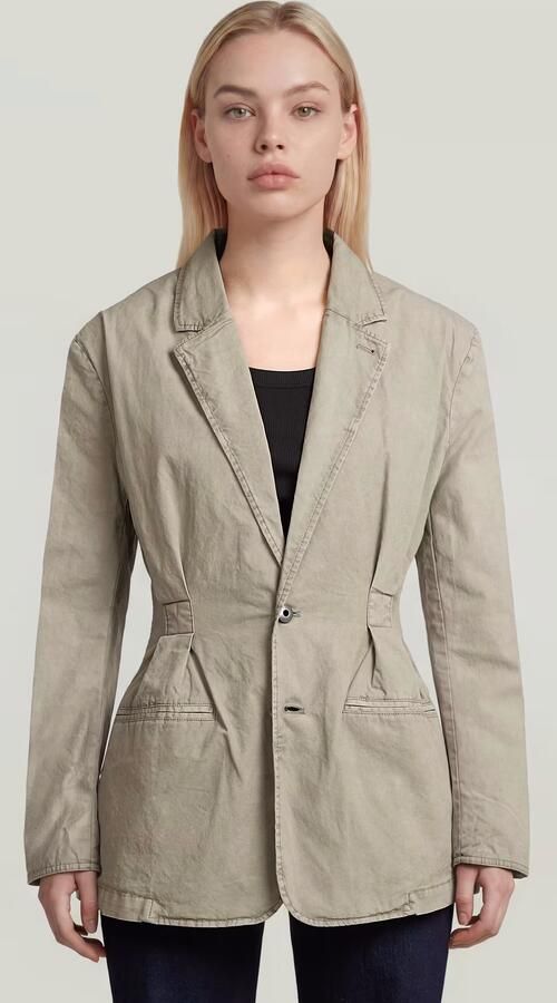 G-Star RAW Cinched Blazer Beige Dames - Foto 5
