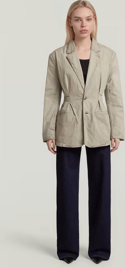 G-Star RAW Cinched Blazer Beige Dames - Foto 6