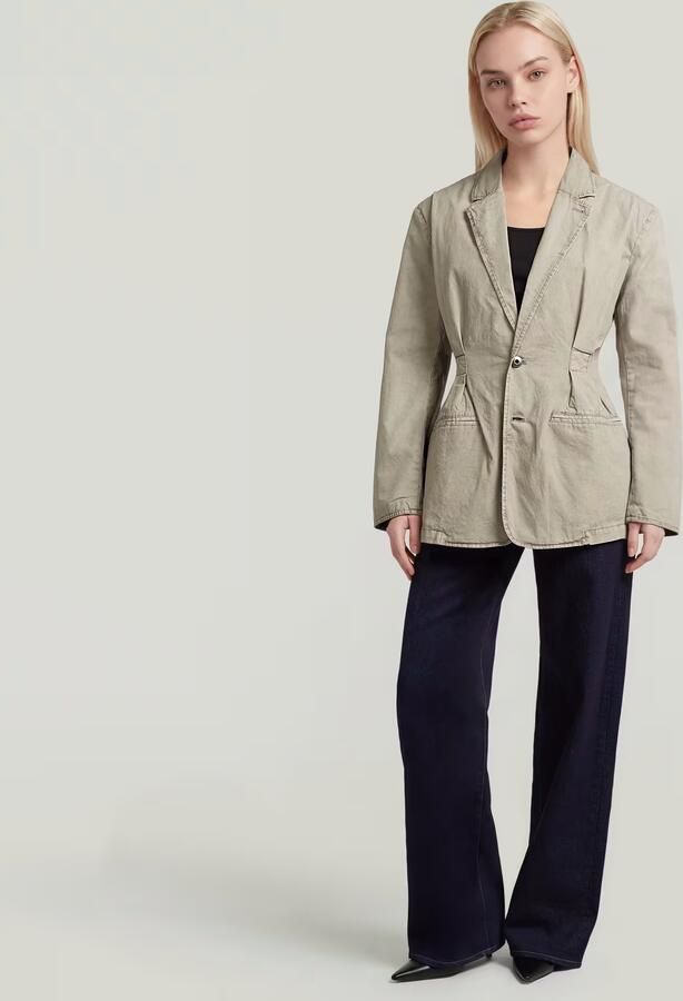 G-Star RAW Cinched Blazer Beige Dames - Foto 2