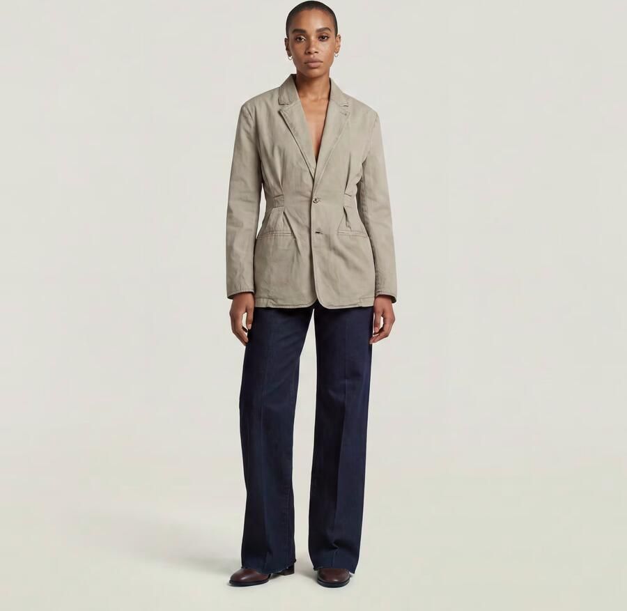 G-Star RAW Cinched Blazer Beige Dames - Foto 2