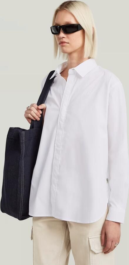 G-Star RAW Clean Boyfriend Shirt Wit Dames - Foto 3