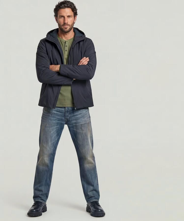 G-Star RAW Clean Foundation Hooded Jack Midden blauw Heren - Foto 7
