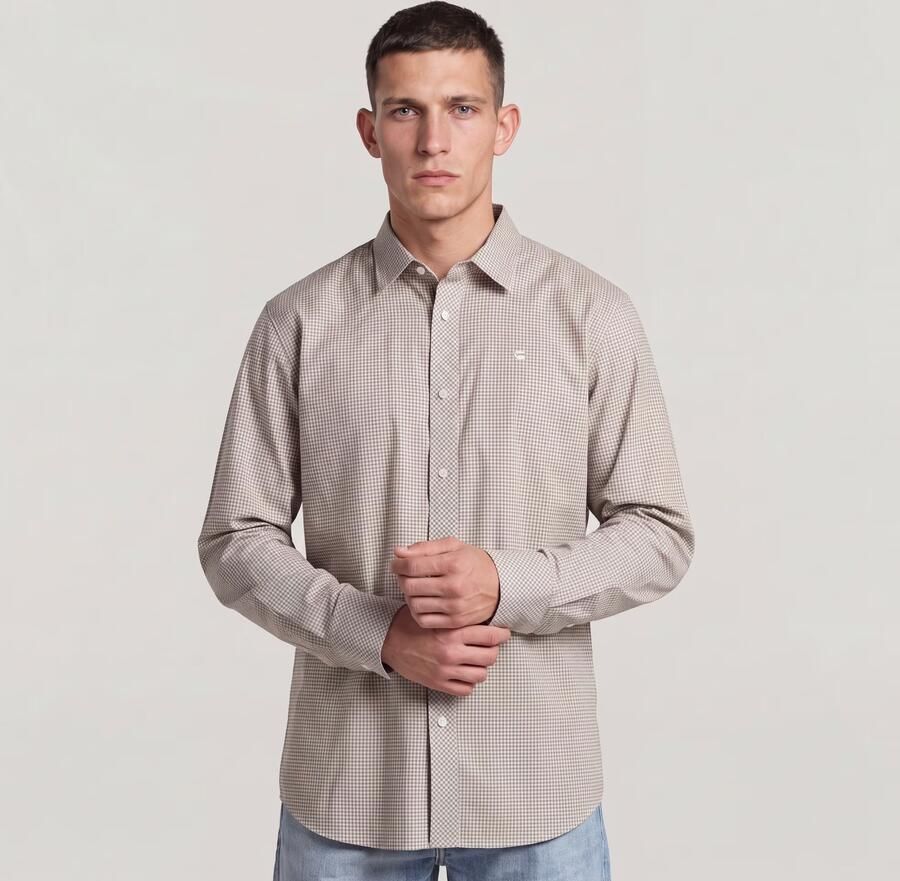 G-Star RAW Clean Regular Branded Overhemd Beige Heren - Foto 3