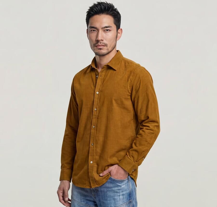 G-Star RAW Clean Regular Overhemd Bruin Heren - Foto 4