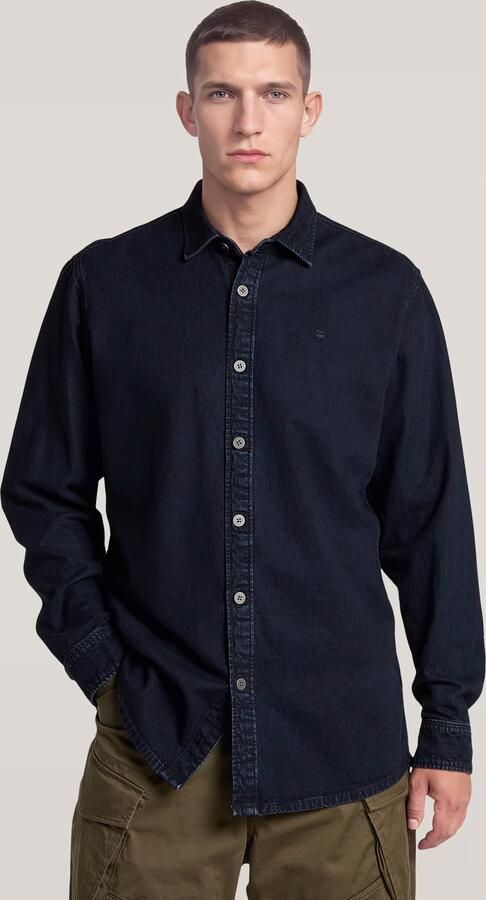 G-Star RAW Clean Regular Overhemd Donkerblauw Heren - Foto 4