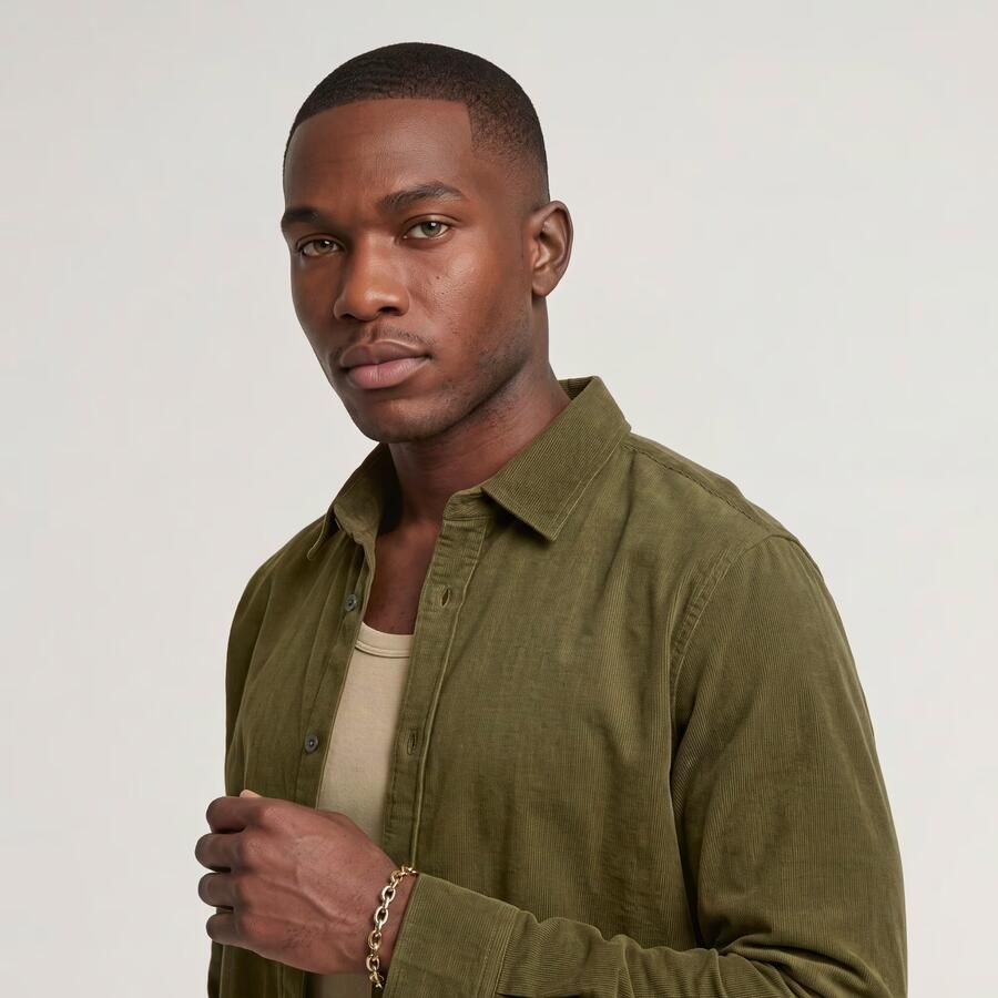 G-Star RAW Clean Regular Overhemd Groen Heren - Foto 5