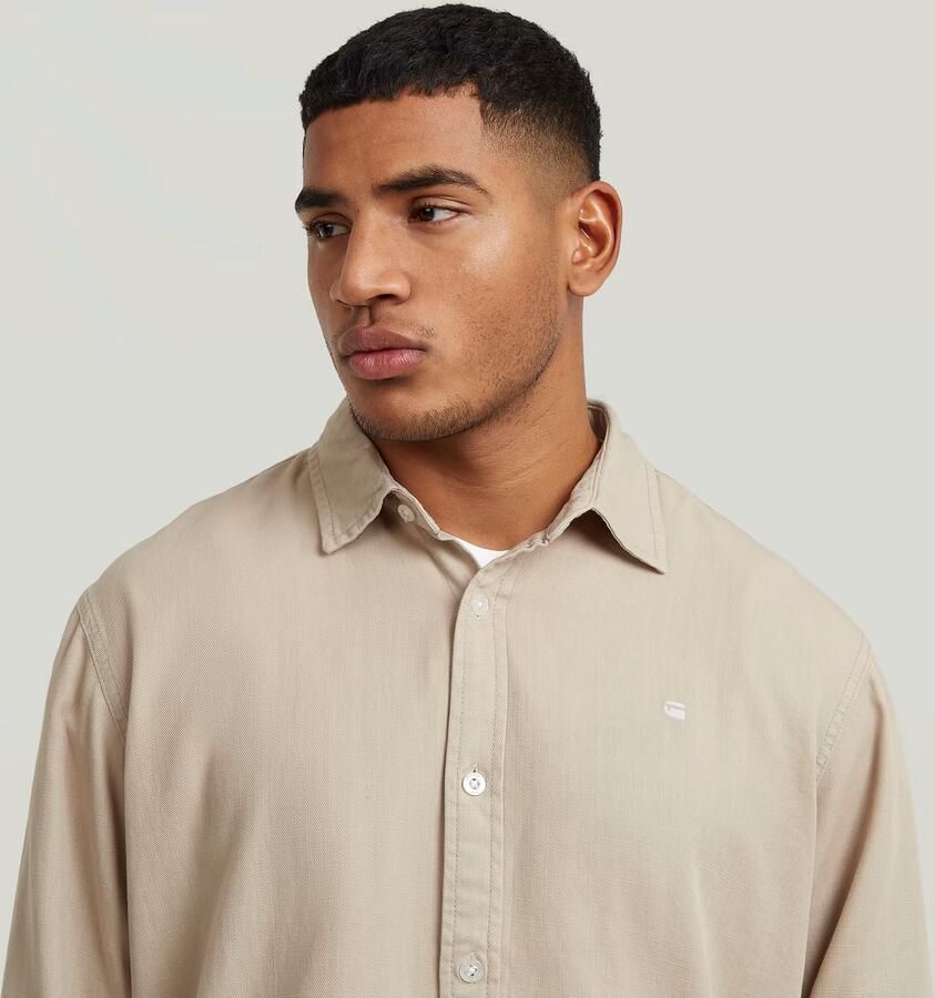 G-Star RAW Clean Regular Shirt Beige Heren - Foto 3