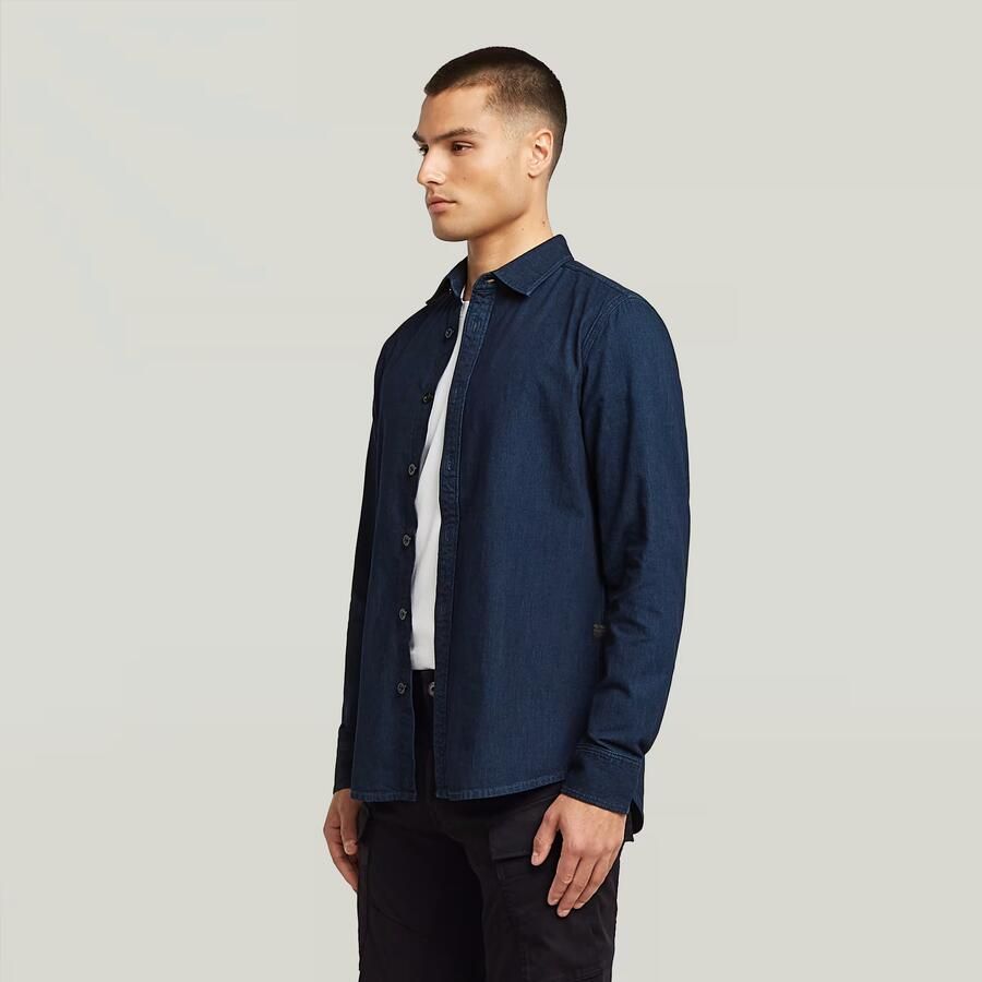G-Star RAW Clean Slim Overhemd Donkerblauw Heren - Foto 2