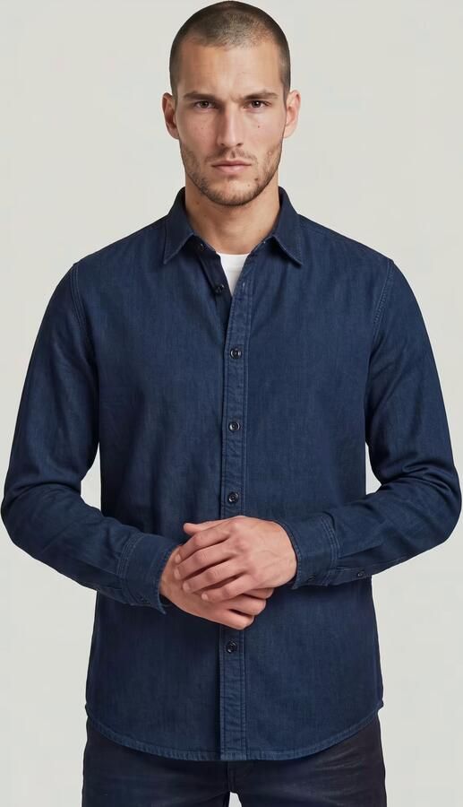 G-Star RAW Clean Slim Overhemd Donkerblauw Heren - Foto 6
