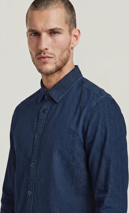 G-Star RAW Clean Slim Overhemd Donkerblauw Heren - Foto 5
