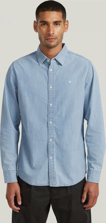 G-Star RAW Clean Slim Overhemd Lichtblauw Heren