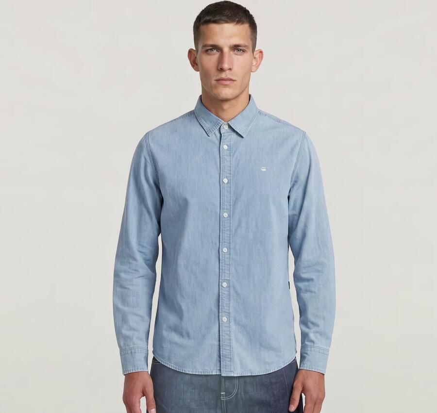 G-Star RAW Clean Slim Overhemd Lichtblauw Heren - Foto 3