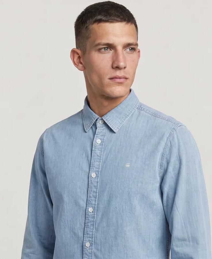 G-Star RAW Clean Slim Overhemd Lichtblauw Heren - Foto 4