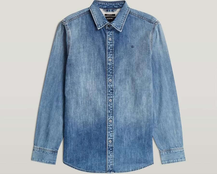 G-Star Raw Overhemd Lange Mouw D27681-D252-H954 FADED BLUE KYANITE - Foto 6