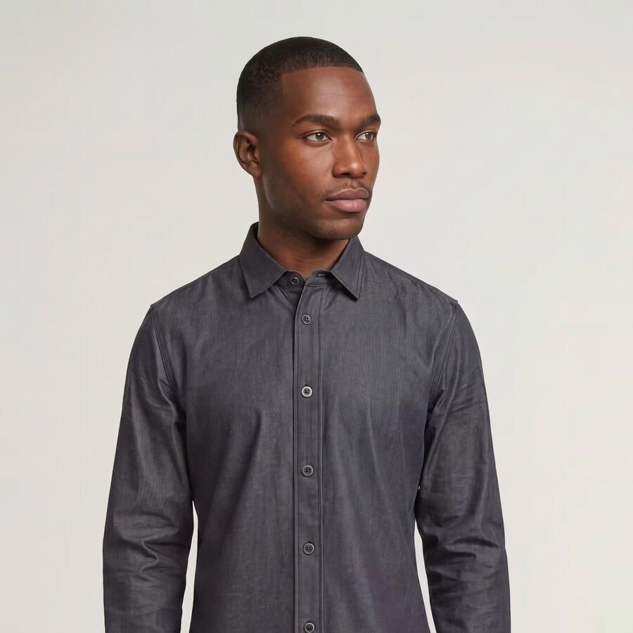 G-Star RAW Clean Slim Shirt Donkerblauw Heren - Foto 4