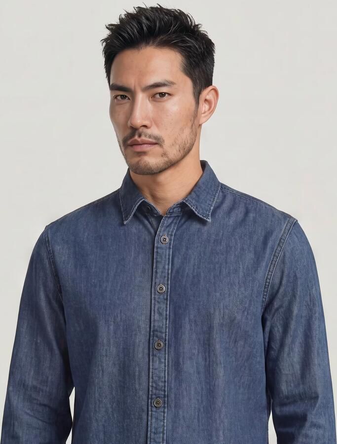 G-Star RAW Clean Slim Shirt Donkerblauw Heren - Foto 5