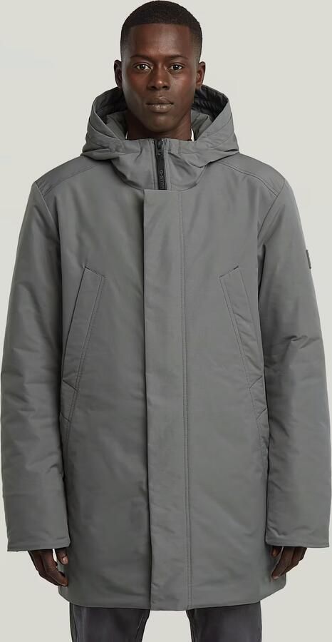 G-Star RAW Clean Vodan Hooded Parka Grijs Heren