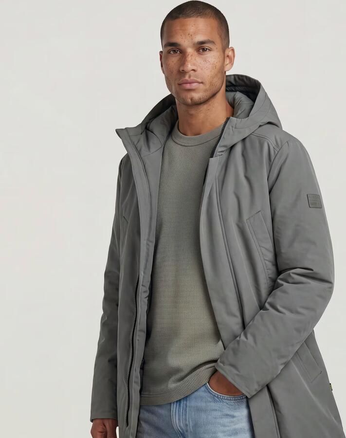 G-Star RAW Clean Vodan Hooded Parka Grijs Heren - Foto 5