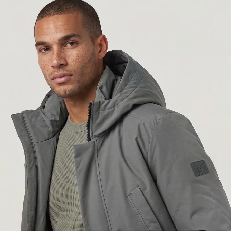 G-Star RAW Clean Vodan Hooded Parka Grijs Heren - Foto 3
