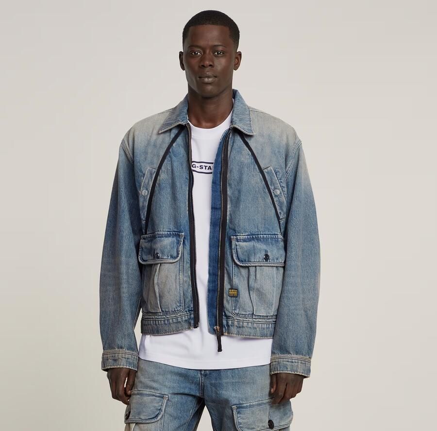 G-Star RAW Coach Zip Jack Lichtblauw Heren - Foto 7