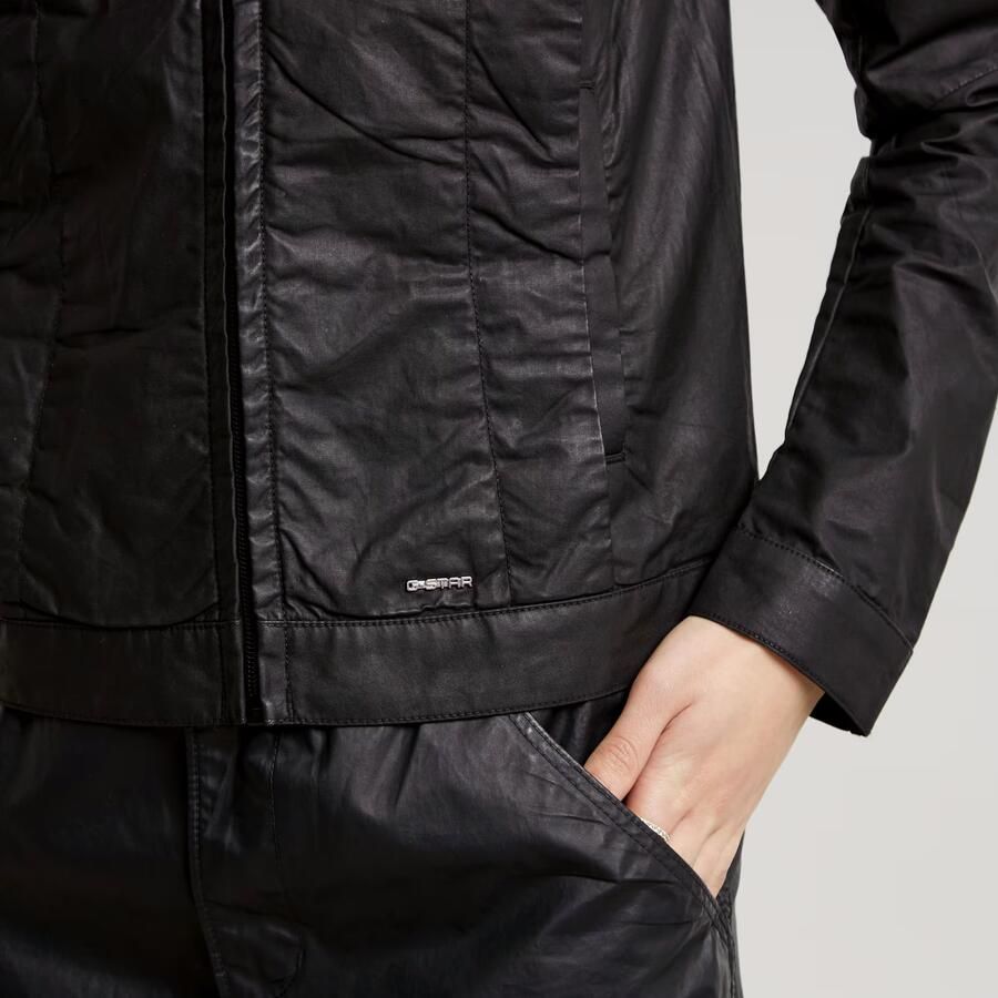 G-Star RAW Coated Overshirt Zwart Dames - Foto 4