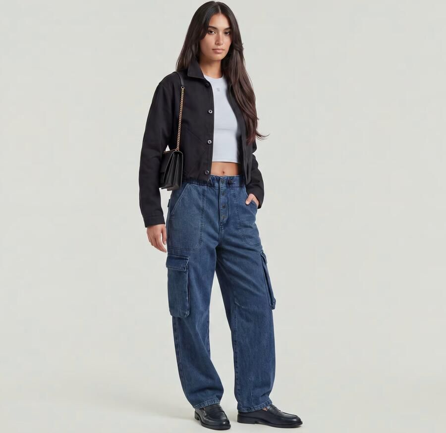 G-Star RAW Cocoon Broek Midden blauw Dames - Foto 9