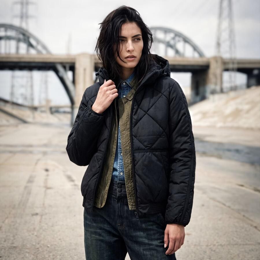G-Star Raw Regular fit gewatteerd jack met capuchon - Foto 2