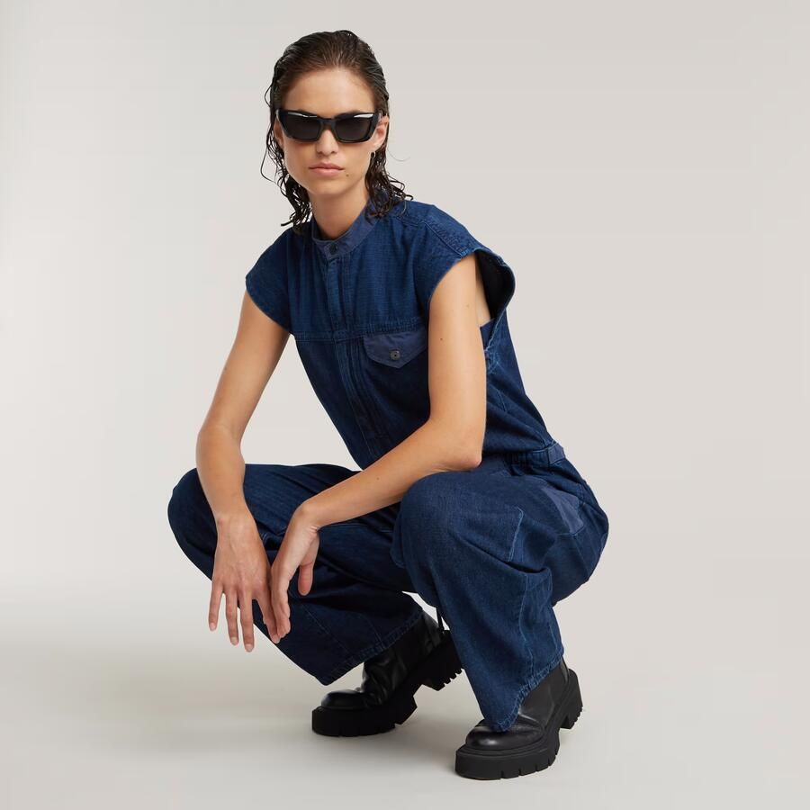 G-Star RAW Cocoon Jumpsuit Donkerblauw Dames - Foto 2