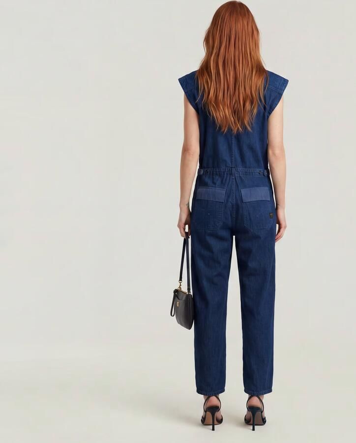 G-Star RAW Cocoon Jumpsuit Donkerblauw Dames - Foto 8