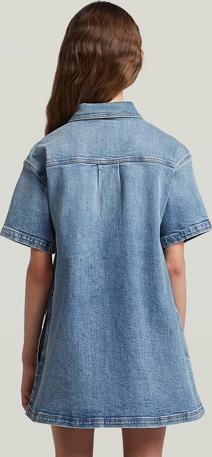 G-Star RAW Collar Denim Blousejurk Meisjes Lichtblauw meisjes - Foto 4