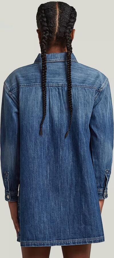 G-Star RAW Collar Denim Blousejurk Meisjes Midden blauw meisjes - Foto 4