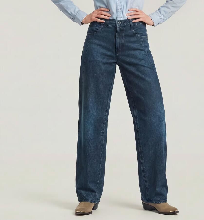 G-Star RAW Contor Barrel Loose Jeans Donkerblauw Dames - Foto 6