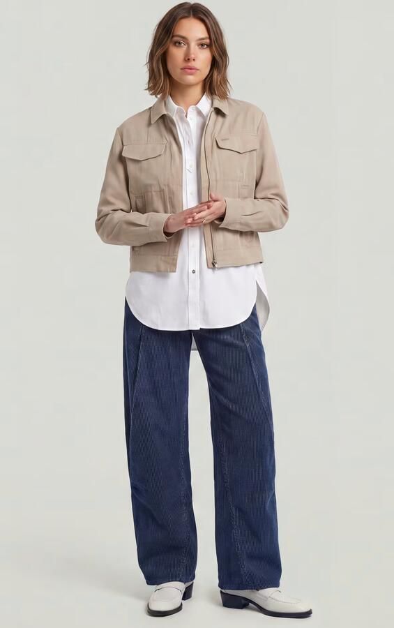G-Star RAW Contor Barrel Wide Chino Jeans Donkerblauw Dames - Foto 6