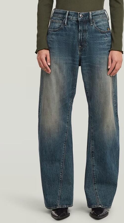 G-Star RAW Contor Barrel Wide Jeans Donkerblauw Dames