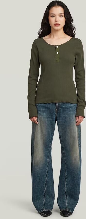 G-Star RAW Contor Barrel Wide Jeans Donkerblauw Dames - Foto 6