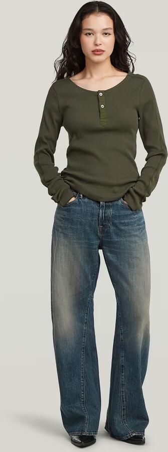 G-Star RAW Contor Barrel Wide Jeans Donkerblauw Dames - Foto 7