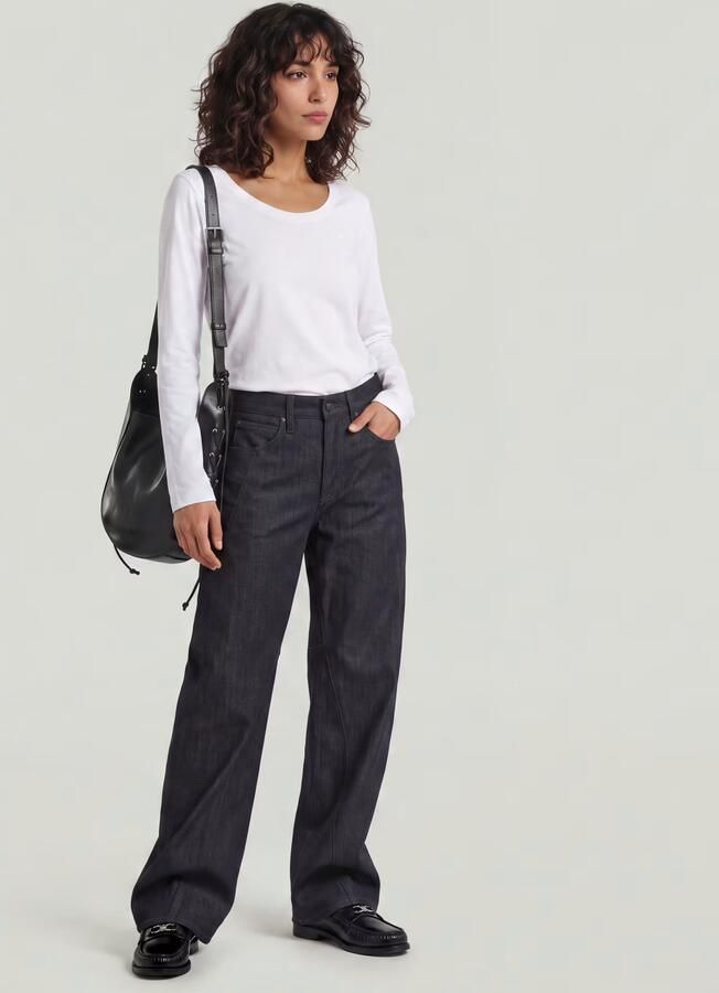 G-Star RAW Contor Barrel Wide Jeans Donkerblauw Dames - Foto 6
