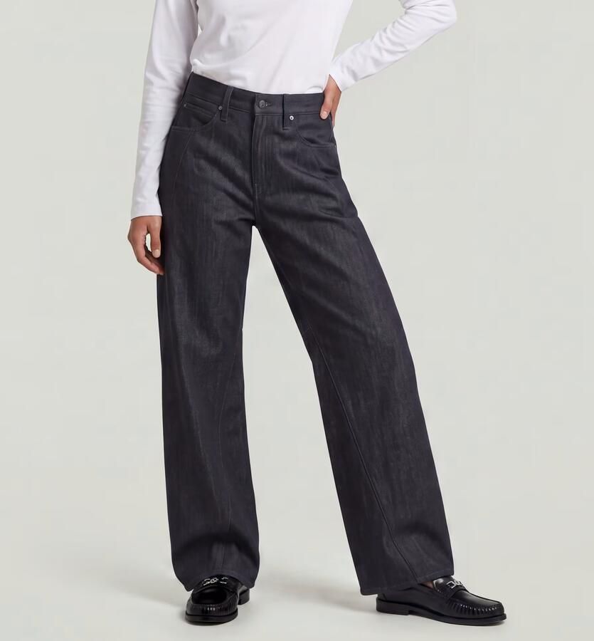 G-Star RAW Contor Barrel Wide Jeans Donkerblauw Dames - Foto 4