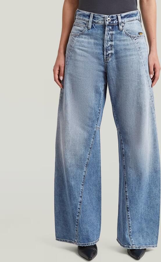 G-Star RAW Contor Barrel Wide Jeans Midden blauw Dames