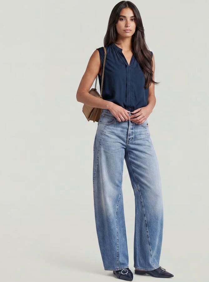 G-Star RAW Contor Barrel Wide Jeans Midden blauw Dames - Foto 6