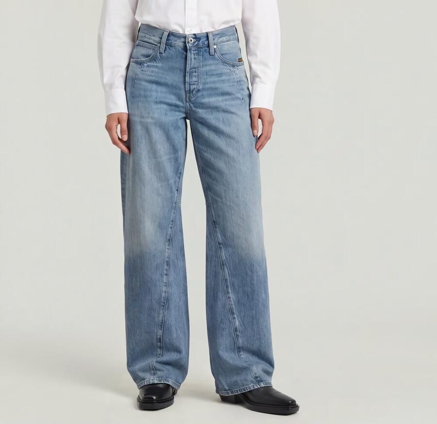 G-Star RAW Contor Barrel Wide Jeans Midden blauw Dames - Foto 3