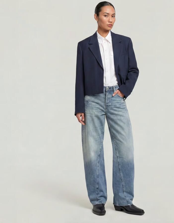G-Star RAW Contor Barrel Wide Jeans Midden blauw Dames - Foto 5