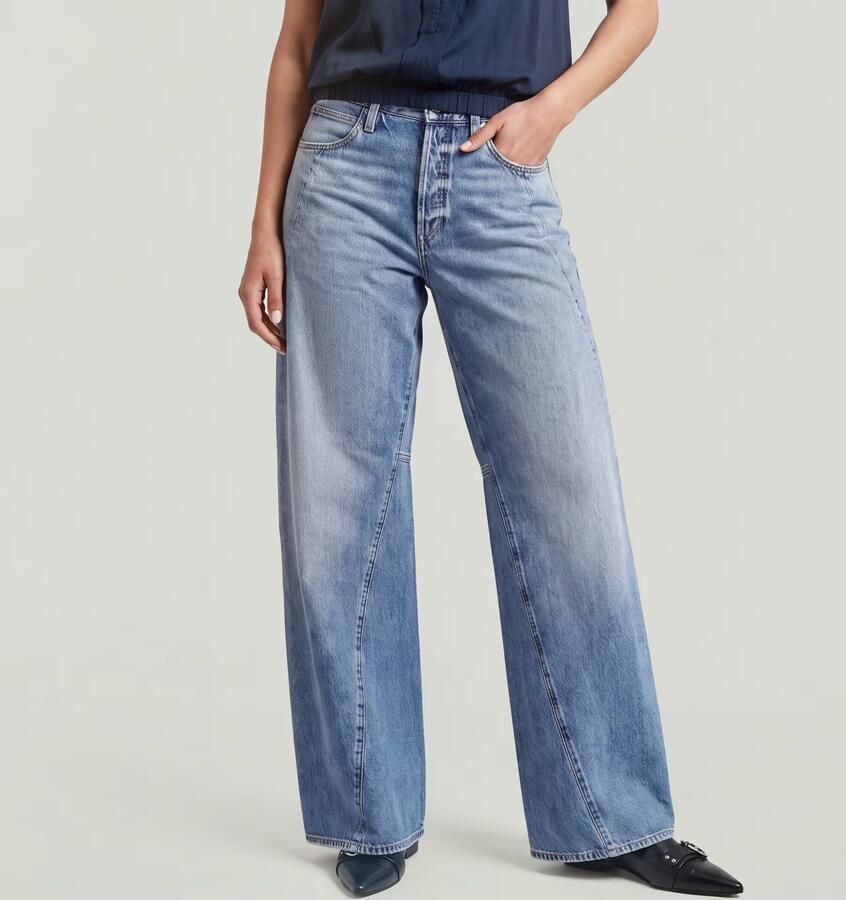 G-Star RAW Contor Barrel Wide Jeans Midden blauw Dames - Foto 4