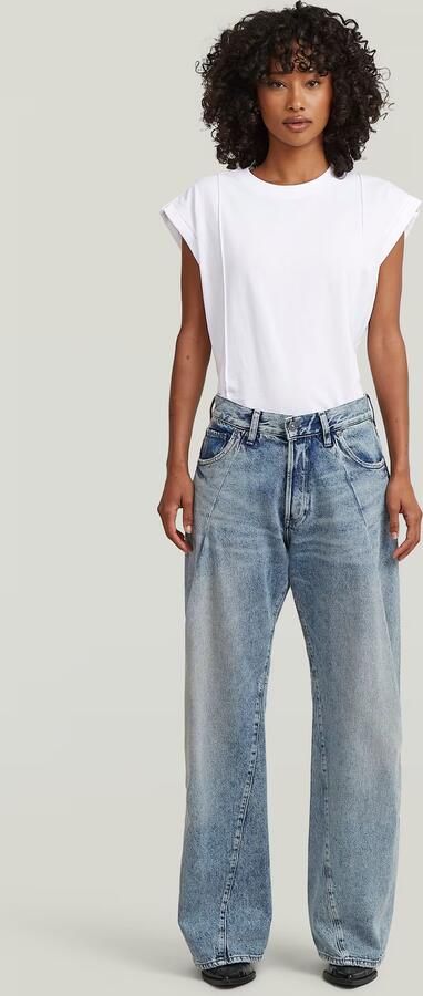 G-Star RAW Contor Barrel Wide Pleat Jeans Lichtblauw Dames - Foto 5